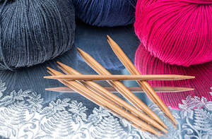 Yarn: ChiaoGoo Bamboo Double Point Needles