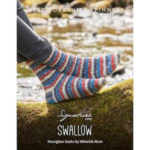 WYS Swallow Sock knitting PDF pattern by Winwick Mum