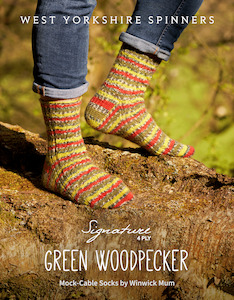 WYS Woodpecker Sock knitting PDF pattern by Winwick Mum