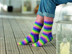 Wildflower Sock knitting PDF pattern by Winwick Mum