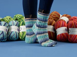 Yarn: Frosted Ice PDF sock pattern by Winwick Mum