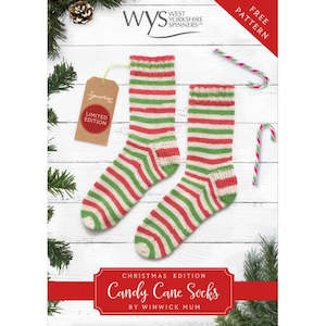 Yarn: Candy Cane Christmas sock free pattern