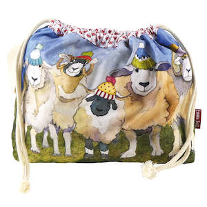 Happy Sheep Drawstring Project Bag