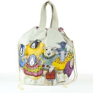 Large Sheep in Sweaters Bucket bag