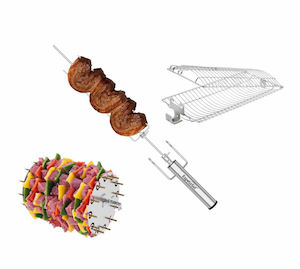 1 x Premium Rotisserie + 1 x Rotisserie Basket or BBQ Kebabs Carousel