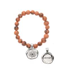 WHD ACAI SEED BRACELET - STRENGTH - TIGER TANGERINE SEEDS