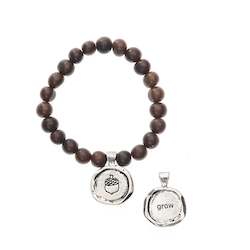 WHD ACAI SEED BRACELET - GROW - CHOCOLATE SEEDS