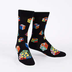 Puzzle Box - Men's Crew Socks - Sock It To Me