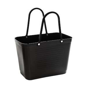 Small Black Hinza Bag - Green Plastic