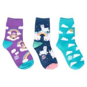 Wholesale trade: Sloth Dreams Kids Crew Socks Pack of 3 - Sock It To Me