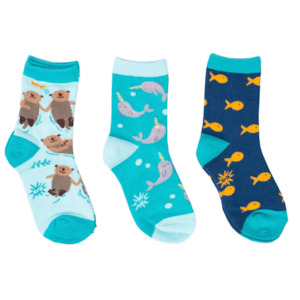 Wholesale trade: My Otter Half Kids Crew Socks Pack of 3 - Sock It To Me