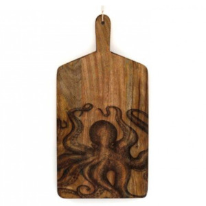 Wholesale trade: Etched 50cm Mango Wood Octopus Chopping Board