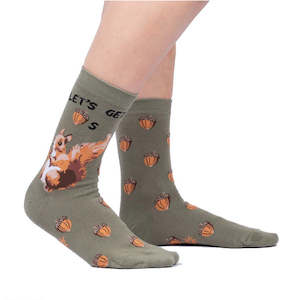 Lets Get Nuts - Women's Crew Socks - Sock It To Me