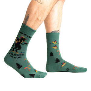 Krampus Believes In You - Men's Crew Socks - Sock It To Me