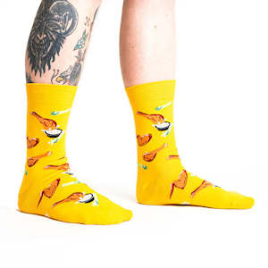 Spread Your Wings & Fry - Men's Crew Socks - Sock It To Me