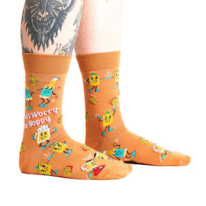 Wholesale trade: Dont Worry Be Hoppy - Men's Crew Socks - Sock It To Me