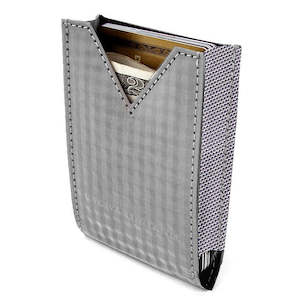 Checkered V-Pouch - Steel Wallet