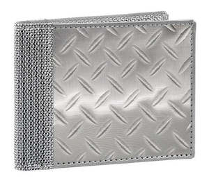 Diamond Plate - Steel Billfold Wallet