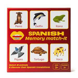 Lingo Spanish Animals Memory Match-It Game