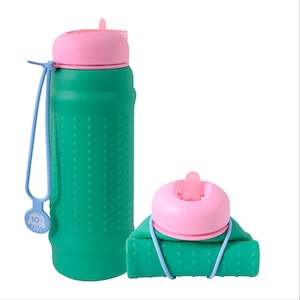 Wholesale trade: Green/Pink Rolla Bottle - Collapsible Water Bottle