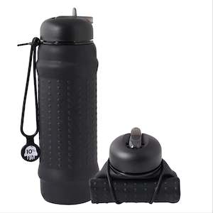 Black/Black Rolla Bottle - Collapsible Water Bottle