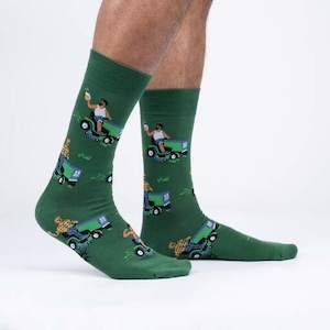 Wholesale trade: My Other Car Is A Lawnmower - Men's Crew Socks - Sock It To Me