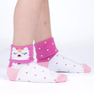 Llama-corn - Kids Turn Cuff Socks - Sock It To Me