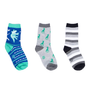 Arch-eology Kids Glow In The Dark Crew Socks Pack of 3 - Sock It To Me