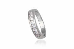 Cubic Zirconia Sterling Silver Band