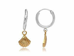 Gold Sterling Silver Hoop Earrings