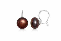 Pearl Brown Sterling Silver Earring