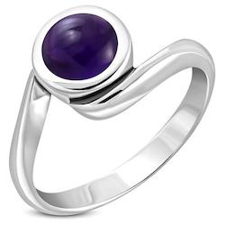 Amethyst Genuine Stone Sterling Silver Ring