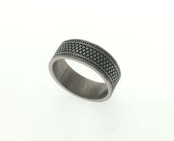 Stainless Steel Ring with Reptile Design