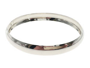 Half Wire 10mm Sterling Silver Bangle