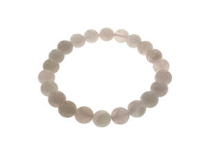 Jewellery: Crystal Rose Quartz Round Bead Bracelet