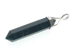 Crystal Bloodstone Double Terminated Sterling Silver Pendant