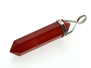 Jewellery: Crystal Carnelian Double Terminated Sterling Silver Pendant