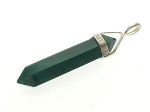 Crystal Malachite Double Terminated Pendant