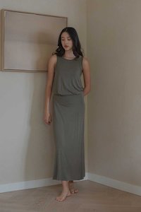 Clothing: Cloud Scoop Tank in Olive