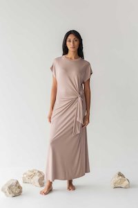 Cloud Dress with Side Tie in Blush