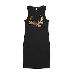 Clothing: ETC Pohutukawa Antler Rib Singlet Dress