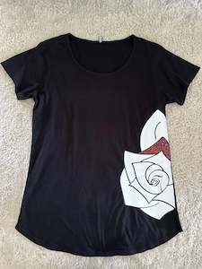 Large Floral Noir Tee