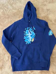 Size M Navy Floral t hoodie