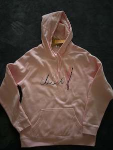 Size Large etc love hoodie pink fault in fabric