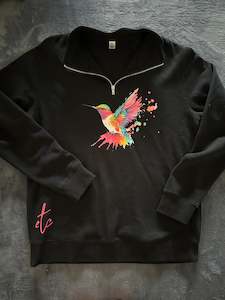 Size XL hummingbird zip front