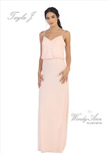 Spag Strap Drape Top WAT8133 Blush