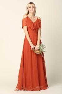 Womenswear: Floaty Off Shoulder WAT3623 Rust