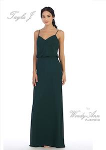 Spag Strap Drape Top WAT8133 Hunter Green