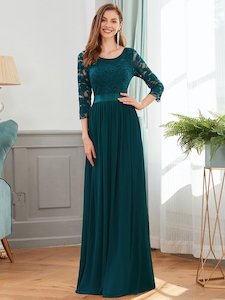 Elegant Empire Waist EP07412 Teal