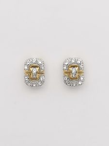 Gold and silver stud EWGSED645C